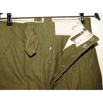 Wehrmacht Heer menta pantalones tropicales - W-H.Tropen Stiefelhosen con la etiqueta. Espenlaub militaria