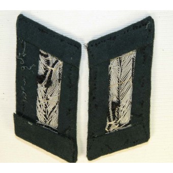Wehrmacht Heer Pionier, pestañas de collar para el oficial con Waffenfarbe negro. Espenlaub militaria
