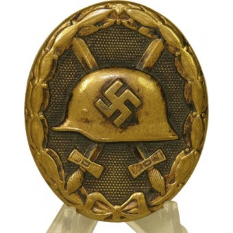 Ferita distintivo 1939, nero, ottone. Espenlaub militaria