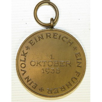 Sudetenland -mitalin liittäminen, 1 OKT 1938 vuotta. Espenlaub militaria