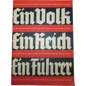 Brochure de vote, 1938. Réunification (Anschluss) de l'Autriche avec le 3e Reich.