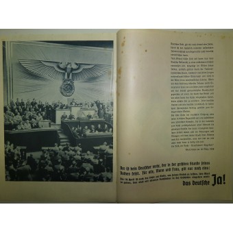 La votación folleto de 1938. La reunificación (Anschluss) de Austria con el 3er Reich.. Espenlaub militaria