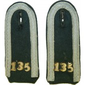 Zeldzame overgangs Infanterie schouderbanden, 135 regimant