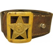 Cinturón de cuero de oficial del Ejército Rojo con hebilla, M1935