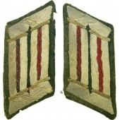 Set of artillery officer's collartabs tunic removed 