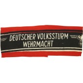Немецкий Фольксштурм -Нарукавная повязка с надписью: Deutscher Volkssturm Wehrmacht
