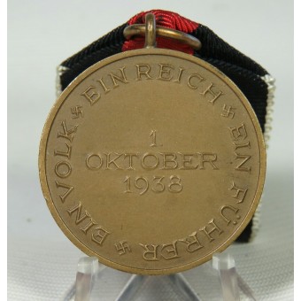 Annexation of the Sudetenland medal,  October,01  1938. Espenlaub militaria