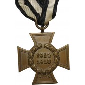 Бронзовый памятный крест участников и жертв ПМВ без мечей. Карл Вильд