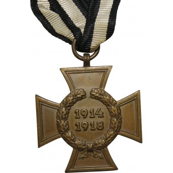 Бронзовый памятный крест участников и жертв ПМВ без мечей. Карл Вильд. Espenlaub militaria