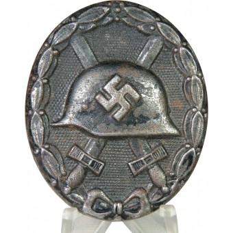 Black wound badge in steel. Espenlaub militaria
