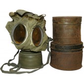 German WW1 Rahmenmaske M16 with original early period separate canisters
