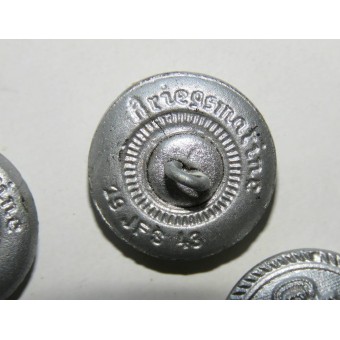 Pulsanti 21 millimetri Kriegsmarine, verniciati in argento per lamministrazione della Kriegsmarine. Espenlaub militaria
