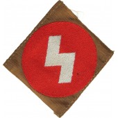 Deutsche Jungvolk sleeve emblem, white rune on the red field