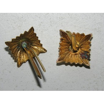 Rank pips - 14 mm for Wehrmacht or Waffen SS shoulder boards, gilded brass.. Espenlaub militaria