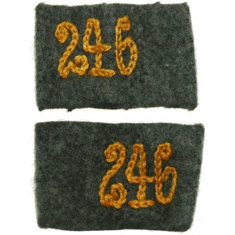 Slip op tabbladen voor schouderbanden van Wehrmacht Radfahr-Aufklärungs-Schwadron 246. Espenlaub militaria