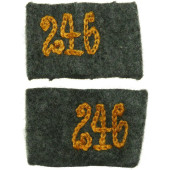 Slip on tabs for shoulder straps of Wehrmacht Radfahr-Aufklärungs-Schwadron 246