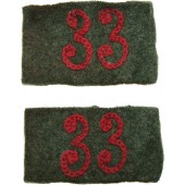 Wehrmacht 33 Atillerie Regiment Slip-On Slide voor Schouderplaten