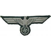 Águila del Heer BeVo de la Wehrmacht sobre tela base verde oscuro para túnicas M 36/40
