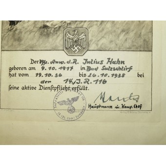 Sarja Panzervernichtungsabzeichen ja muut palkinnot asiakirjojen kanssa luutnantti Julius Hahn. Espenlaub militaria