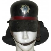 RLB leather protective helmet with neck protection. ( RLB Leder Schutzhaube)