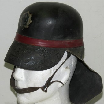 Cuoio RLB casco protettivo con protezione per il collo. (RLB Leder Schutzhaube). Espenlaub militaria