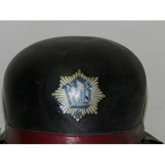 RLB lederen beschermende helm met nekbeveiliging. (RLB Leder Schutzhaube). Espenlaub militaria