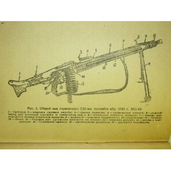 Röda arméns handbok för den tyska 7,92-mm-maskinpistolen MG 42, 1944.. Espenlaub militaria
