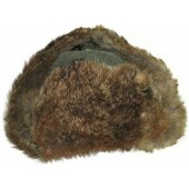 German winter fur hat. Marked, 1943, 56 size