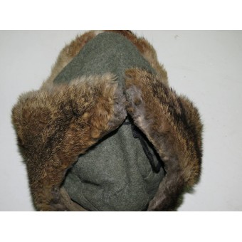 German winter fur hat. Marked, 1943, 56 size. Espenlaub militaria