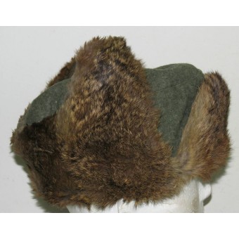 German winter fur hat. Marked, 1943, 56 size. Espenlaub militaria