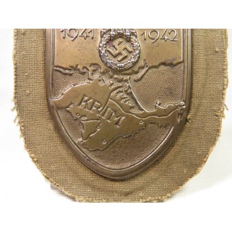 Escudo de Crimea en un pedazo de tela Soviética. Espenlaub militaria