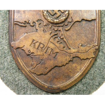 Нарукавный знак Крым  1941-1942  бронзированный цинк. Espenlaub militaria