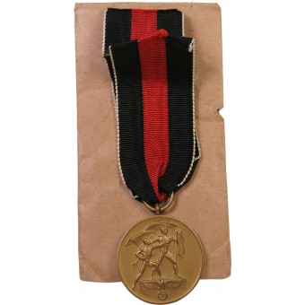 Medalla de Sudetes en la bolsa de emisión, Katz und Deyhle Pforzheim. Espenlaub militaria