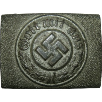3er Reich hebilla de acero de la policía de combate, aluminio recubierto. Espenlaub militaria