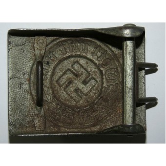 3rd Reich combat police steel buckle, aluminum coated. Espenlaub militaria