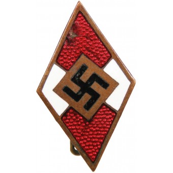 Badge membre de la jeunesse Hitler marqué M1 / ​​72RZM- Fritz Zimmermann. Espenlaub militaria
