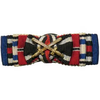 Reversvariant ribbon bar met 5 onderscheidingen voor de Beierse veteraan. Espenlaub militaria