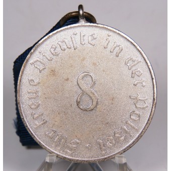 Medaille voor 8 jaar dienst in de politie van het Derde Rijk. Espenlaub militaria