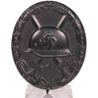 Badge de la plaie 1939 en noir, 81 - Oberhoff & Cie Noir, marqué 81, charnière intégrale / attrape. Espenlaub militaria