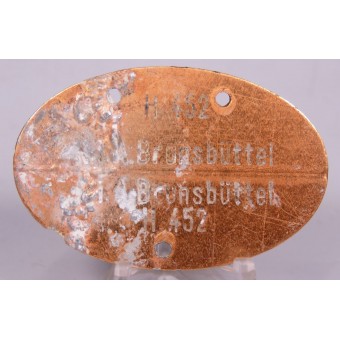 Kriegsmarine ID disc for Civilian Employee Kombattant Ernst - August Othzen. Espenlaub militaria