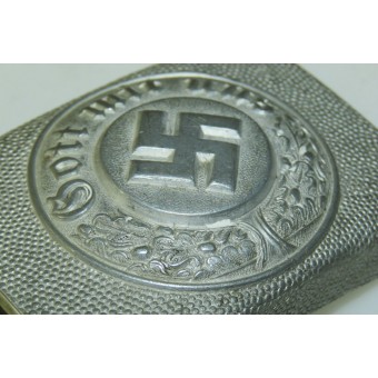 Fibbia in alluminio della polizia del Terzo Reich. C.T.D. Espenlaub militaria