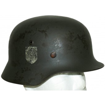 Doble calca SS M35 casco de acero Q66. Espenlaub militaria