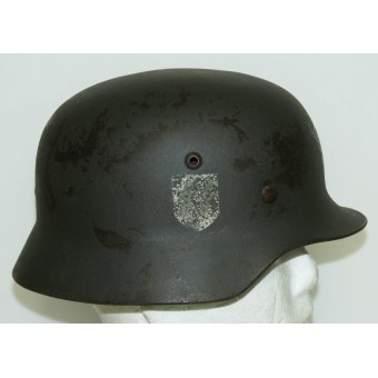 Double decal SS M35 steel helmet Q66. Espenlaub militaria