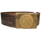 Cinturón de las SA der NSDAP Sturmabteilungen con hebilla de latón de dos piezas
