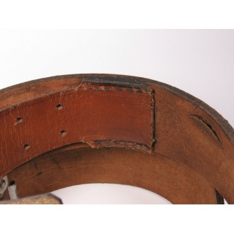 Cinturón del Heer de la Wehrmacht con hebilla de aluminio con medallón separado. Espenlaub militaria