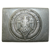 Hitlerjugend Aluminum Buckle with Blut und Ehre Motto, RZM M4/27