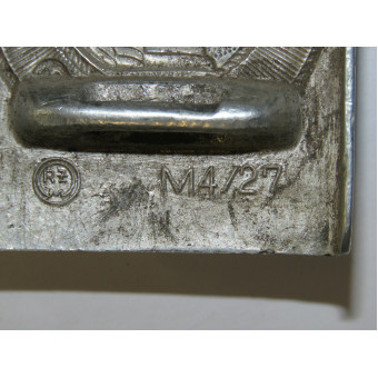 Hitlerjugend Aluminum Buckle with Blut und Ehre Motto, RZM M4/27. Espenlaub militaria