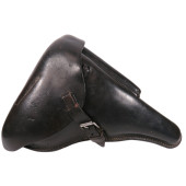 Black Leather Holster for P08 Parabellum Pistol