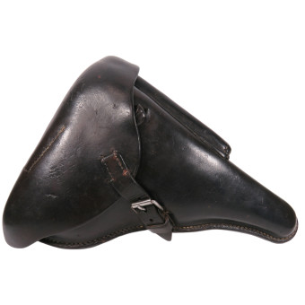 Black Leather Holster for P08 Parabellum Pistol. Espenlaub militaria