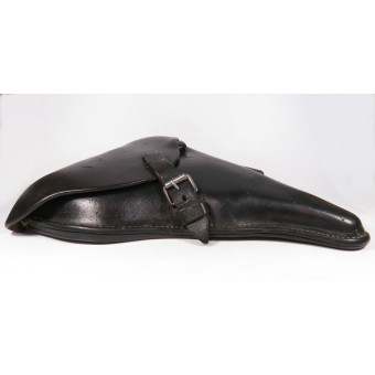 Black Leather Holster for P08 Parabellum Pistol. Espenlaub militaria